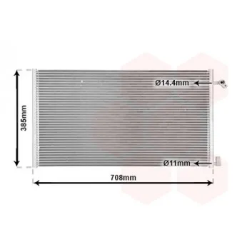 Condenseur, climatisation VAN WEZEL [43005234]