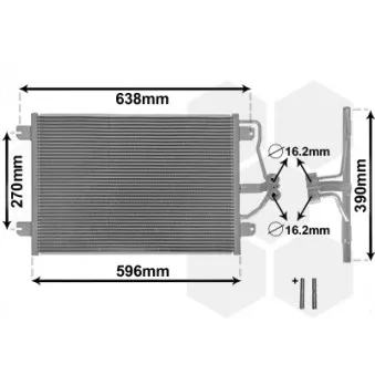 Condenseur, climatisation VAN WEZEL 43005256 pour RENAULT MEGANE 1.4 e - 75cv