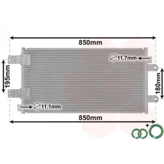 Condenseur, climatisation VAN WEZEL 43005443