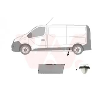 VAN WEZEL 4396407 - Baguette et bande protectrice, panneau latérale arrière gauche