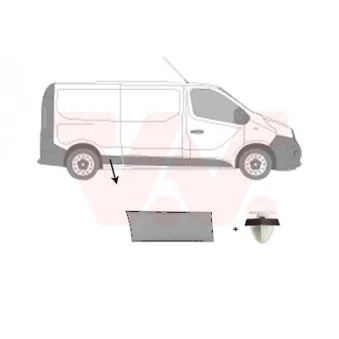 VAN WEZEL 4396408 - Baguette et bande protectrice, panneau latérale arrière droit