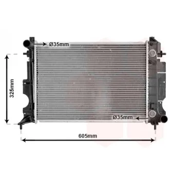 Radiateur, refroidissement du moteur VAN WEZEL OEM 4288339