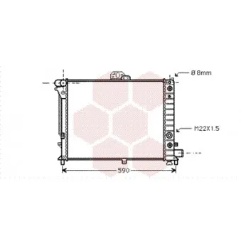 Radiateur, refroidissement du moteur VAN WEZEL OEM 7550080