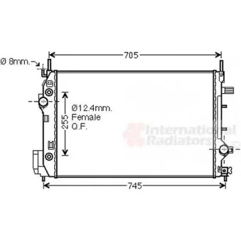 Radiateur, refroidissement du moteur VAN WEZEL OEM 12775540