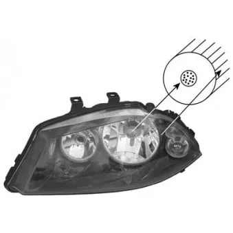 Projecteur principal VAN WEZEL OEM 6L1941751B