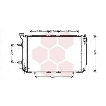 Radiateur, refroidissement du moteur VAN WEZEL OEM 45199AC210