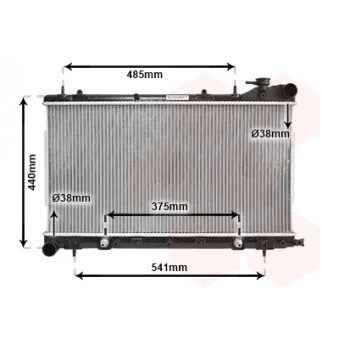 Radiateur, refroidissement du moteur VAN WEZEL OEM 45119SA050