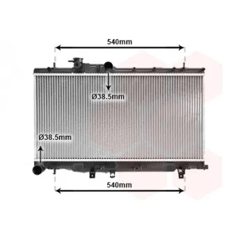 Radiateur, refroidissement du moteur VAN WEZEL OEM 45111FE100