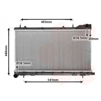 Radiateur, refroidissement du moteur VAN WEZEL OEM X4511SA011