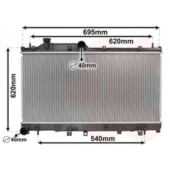 Radiateur, refroidissement du moteur VAN WEZEL OEM 45111SG000