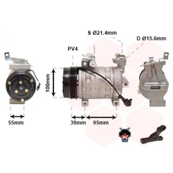 Compresseur, climatisation VAN WEZEL OEM 73111FG002