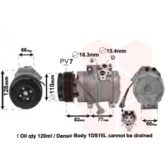 Compresseur, climatisation VAN WEZEL OEM 73111AJ020