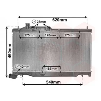 Radiateur, refroidissement du moteur VAN WEZEL 51012701