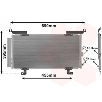 Condenseur, climatisation VAN WEZEL 51015701