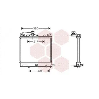 Radiateur, refroidissement du moteur VAN WEZEL OEM 1770083G00