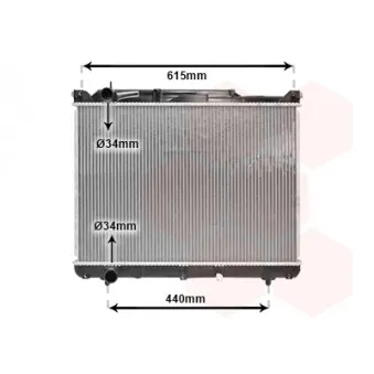 Radiateur, refroidissement du moteur VAN WEZEL 52002099