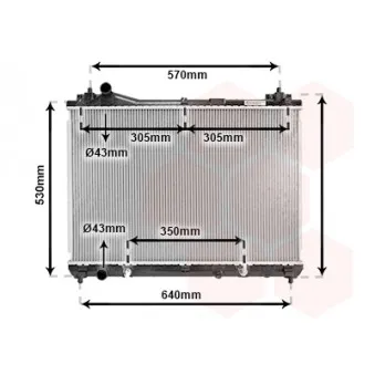 Radiateur, refroidissement du moteur VAN WEZEL OEM 1770065J30