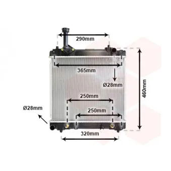 Radiateur, refroidissement du moteur VAN WEZEL 52002114