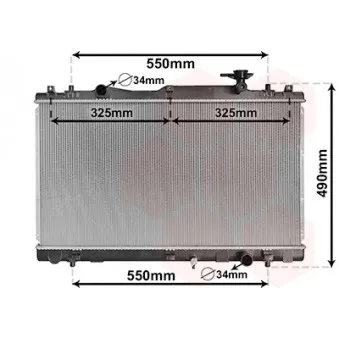 Radiateur, refroidissement du moteur VAN WEZEL 52002127