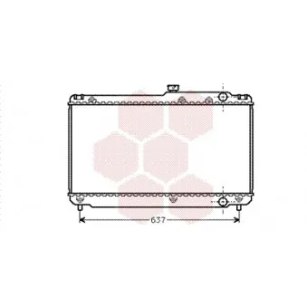 Radiateur, refroidissement du moteur VAN WEZEL 53002041