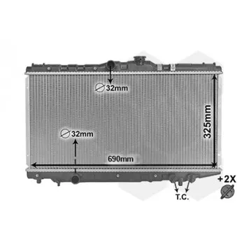 Radiateur, refroidissement du moteur VAN WEZEL 53002117