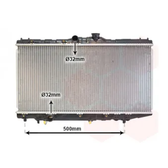 Radiateur, refroidissement du moteur VAN WEZEL 53002123