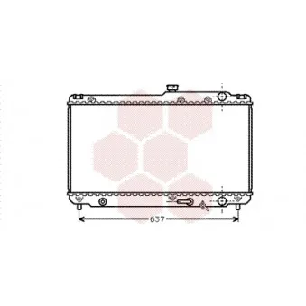 Radiateur, refroidissement du moteur VAN WEZEL 53002187