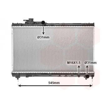 Radiateur, refroidissement du moteur VAN WEZEL 53002200