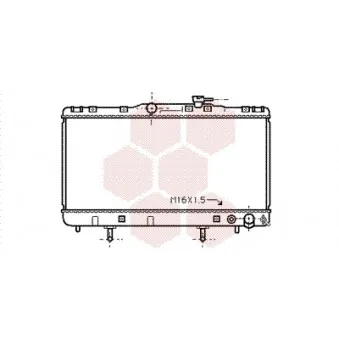 Radiateur, refroidissement du moteur VAN WEZEL 53002203