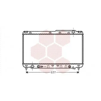 Radiateur, refroidissement du moteur VAN WEZEL 53002229