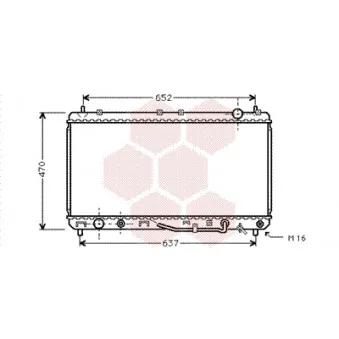 Radiateur, refroidissement du moteur VAN WEZEL 53002232