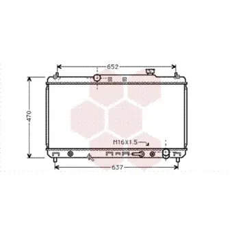 Radiateur, refroidissement du moteur VAN WEZEL OEM 164007A301