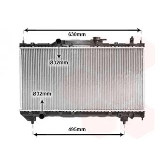 Radiateur, refroidissement du moteur VAN WEZEL OEM 1640002310