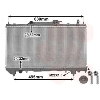 VAN WEZEL 53002238 - Radiateur, refroidissement du moteur