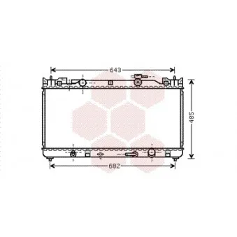 Radiateur, refroidissement du moteur VAN WEZEL 53002282