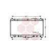 Radiateur, refroidissement du moteur VAN WEZEL [53002303]