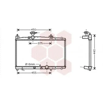 Radiateur, refroidissement du moteur VAN WEZEL OEM 1640033070