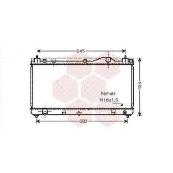 Radiateur, refroidissement du moteur VAN WEZEL 53002342