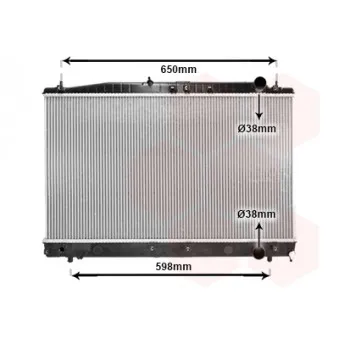 Radiateur, refroidissement du moteur VAN WEZEL 53002366