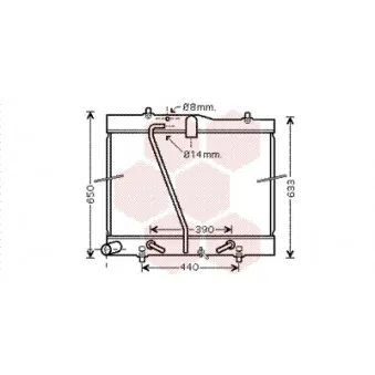 Radiateur, refroidissement du moteur VAN WEZEL [53002433]