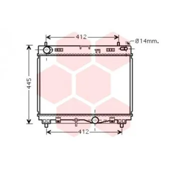 Radiateur, refroidissement du moteur VAN WEZEL OEM 1640033110