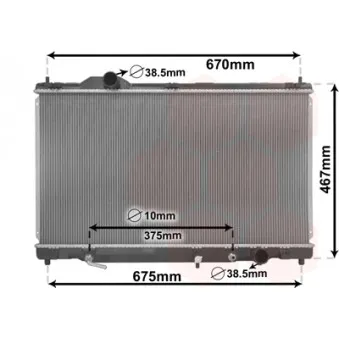 Radiateur, refroidissement du moteur VAN WEZEL 53002701