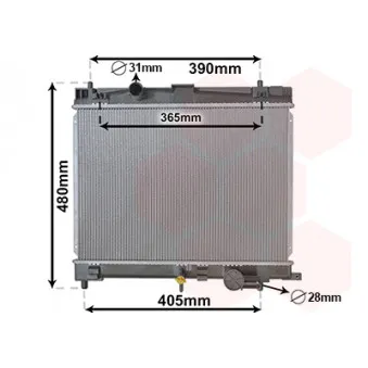 VAN WEZEL 53002716 - Radiateur, refroidissement du moteur
