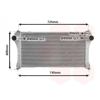 Intercooler, échangeur AVA QUALITY COOLING TO4565