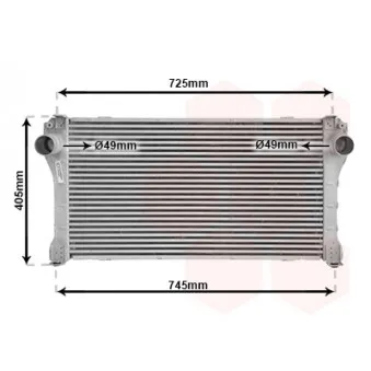 Intercooler, échangeur VAN WEZEL 53004567