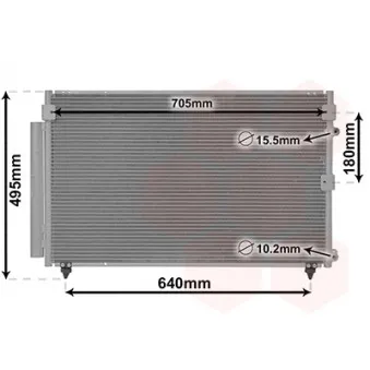 Condenseur, climatisation VAN WEZEL 53005654