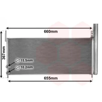Condenseur, climatisation VAN WEZEL [53005692]