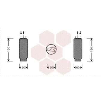 Filtre déshydratant, climatisation VAN WEZEL OEM 8847160010