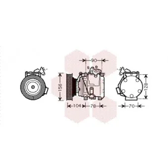 Compresseur, climatisation VAN WEZEL OEM 883102B550