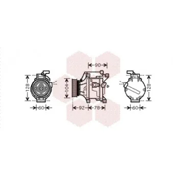 Compresseur, climatisation VAN WEZEL OEM 8831013032